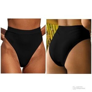 Melyum High Rise High Cut Bikini Swimsuit Bottoms Womens Size L